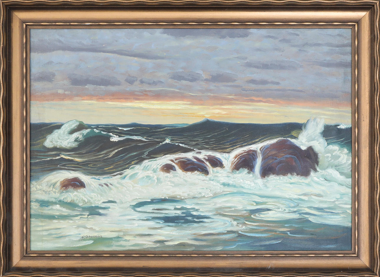 G JOHANSSON. oil on canvas, signed.