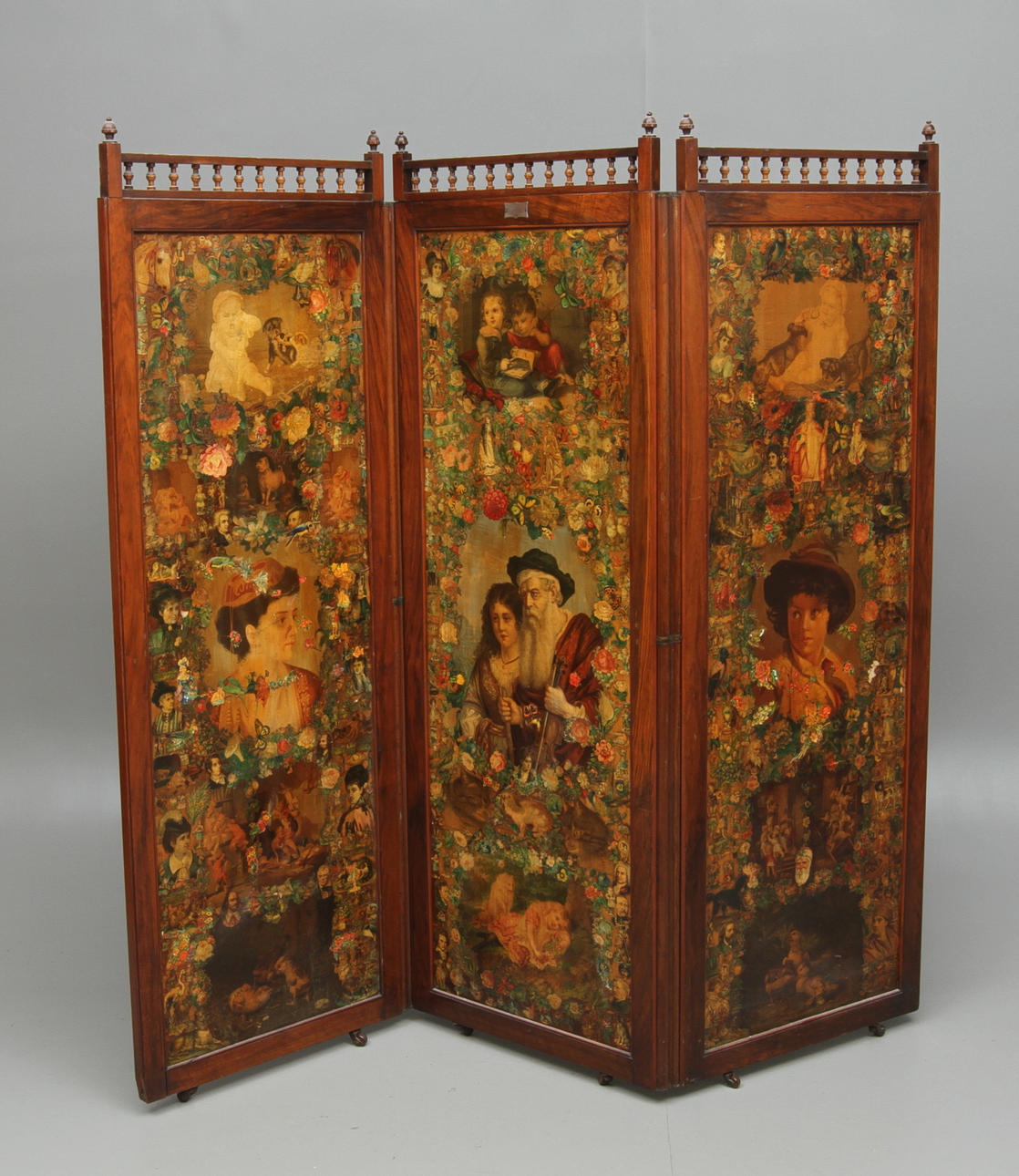 AVDELNINGSKÄRM, tredelad, England, 1800-talets andra hälft.