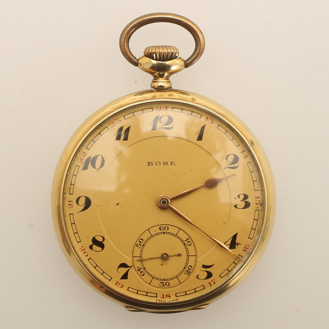 POCKET WATCH, 14k gold, Bore, 1920s/30s.