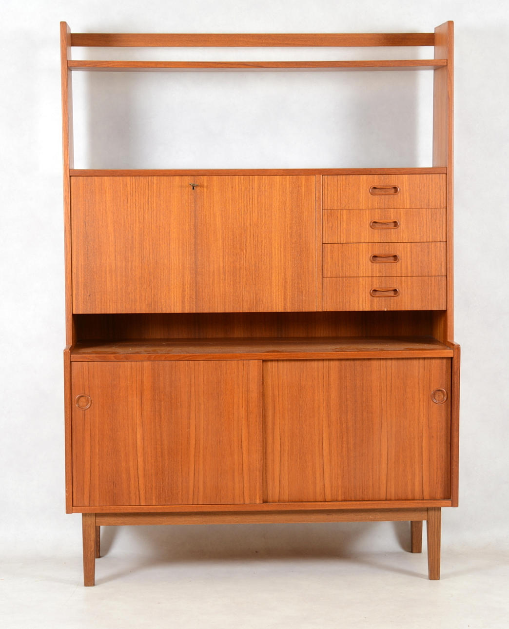 BOKHYLLA, teak. 1950/1960-tal.