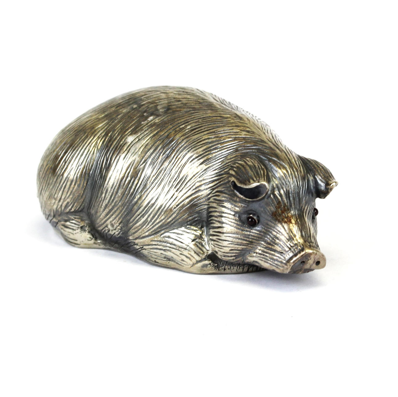 CERDO DE PLATA RUSO CON OJOS DE RUBÍ.