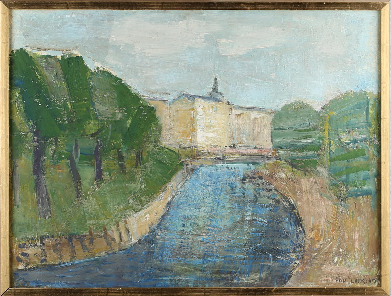 PÄR LINDBLAD. olja på duk, 2 stycken, signerade.
