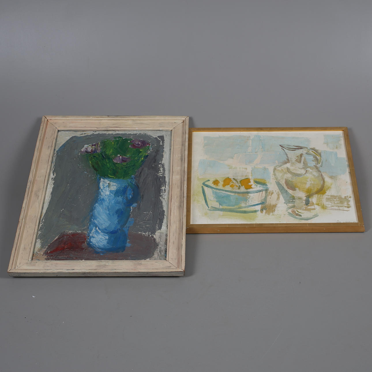 PÄR LINDBLAD. olja på duk, 2 stycken, signerade.