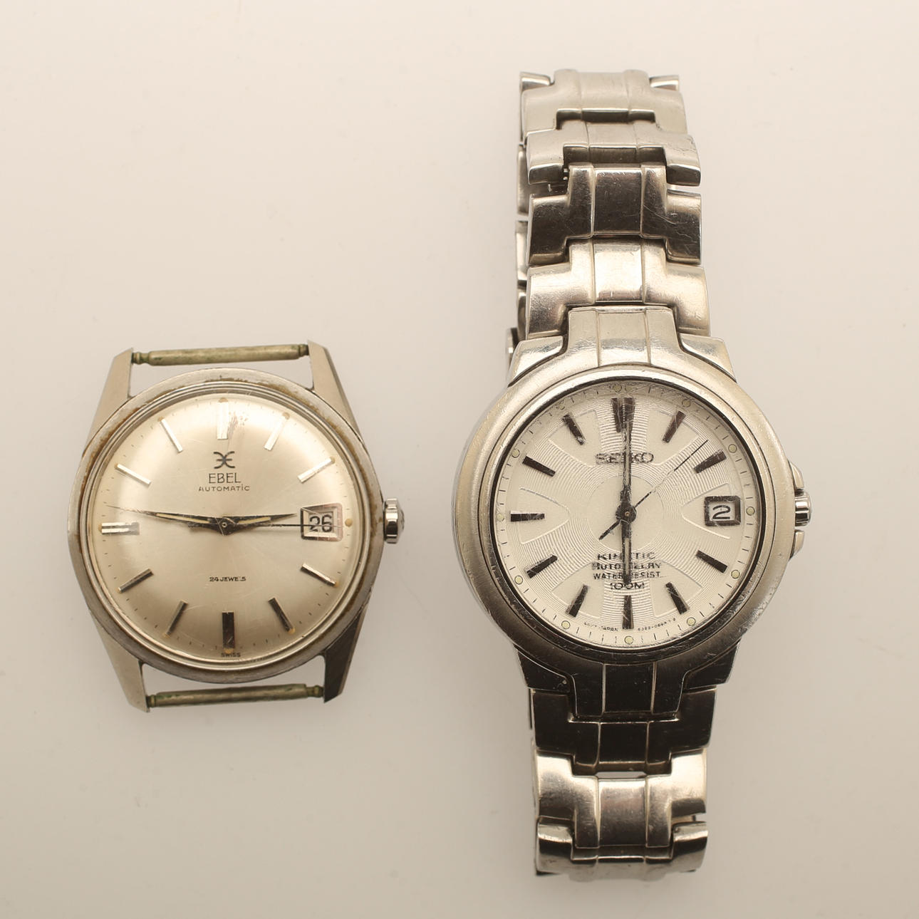 MEN'S BRACELETS, seiko Kinetic and Ebel.