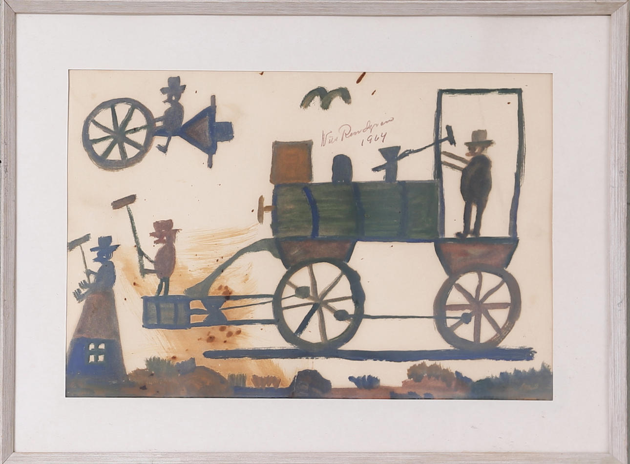 NILS RUNDGREN (BJÖRNJÄGAREN). Gouache, signerad och daterad 1964.