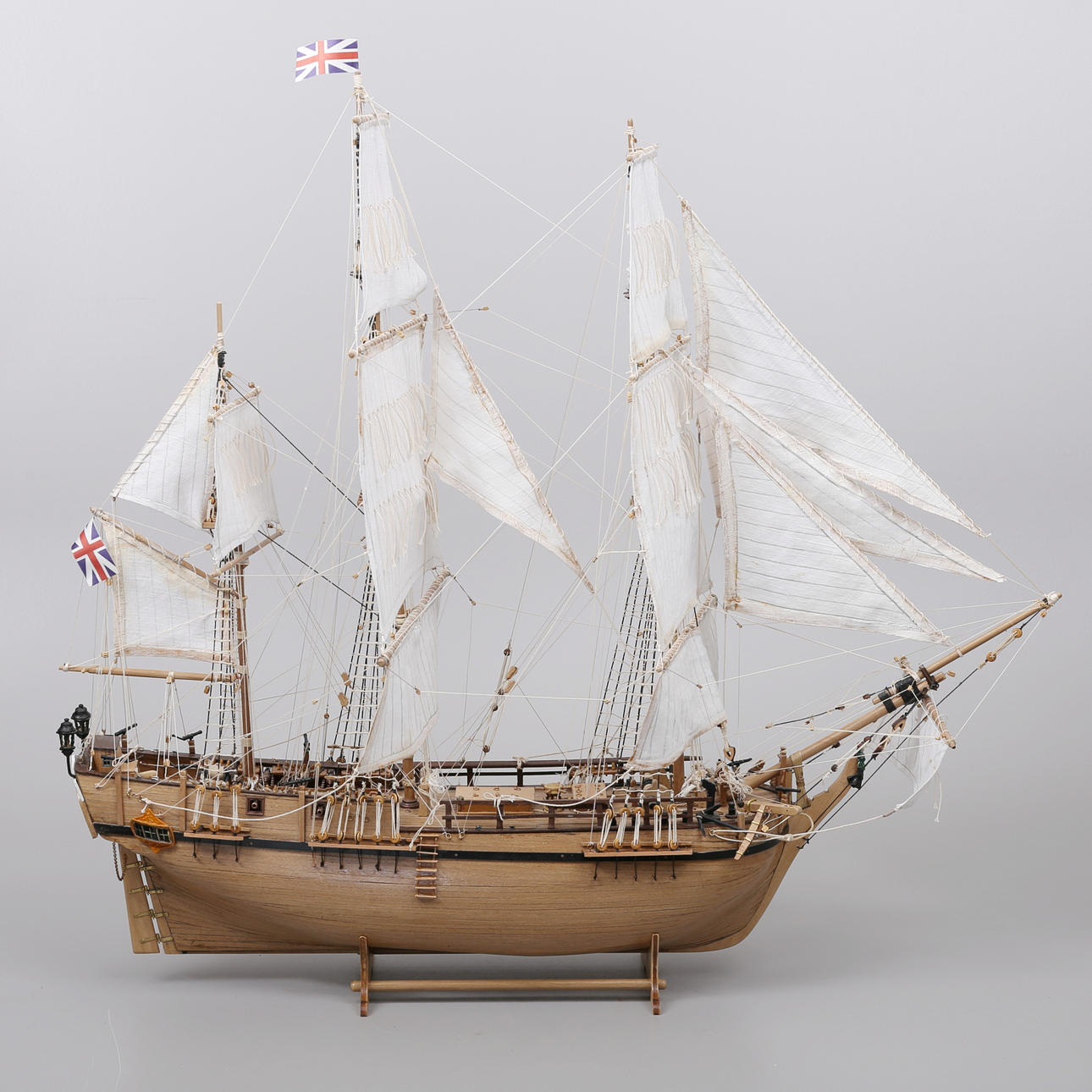 MODEL SHIP, wooden, HMS Bounty, scale 1:60.