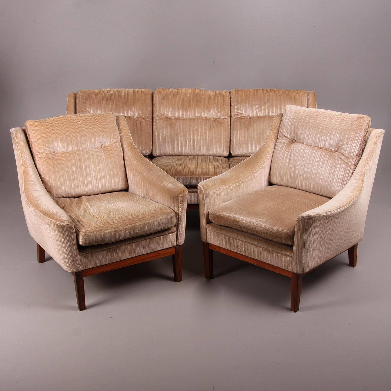 SOFFA, samt fåtöljer, 3 delar, "Elegant", Lennart Bender för Ikea, 1960-tal.