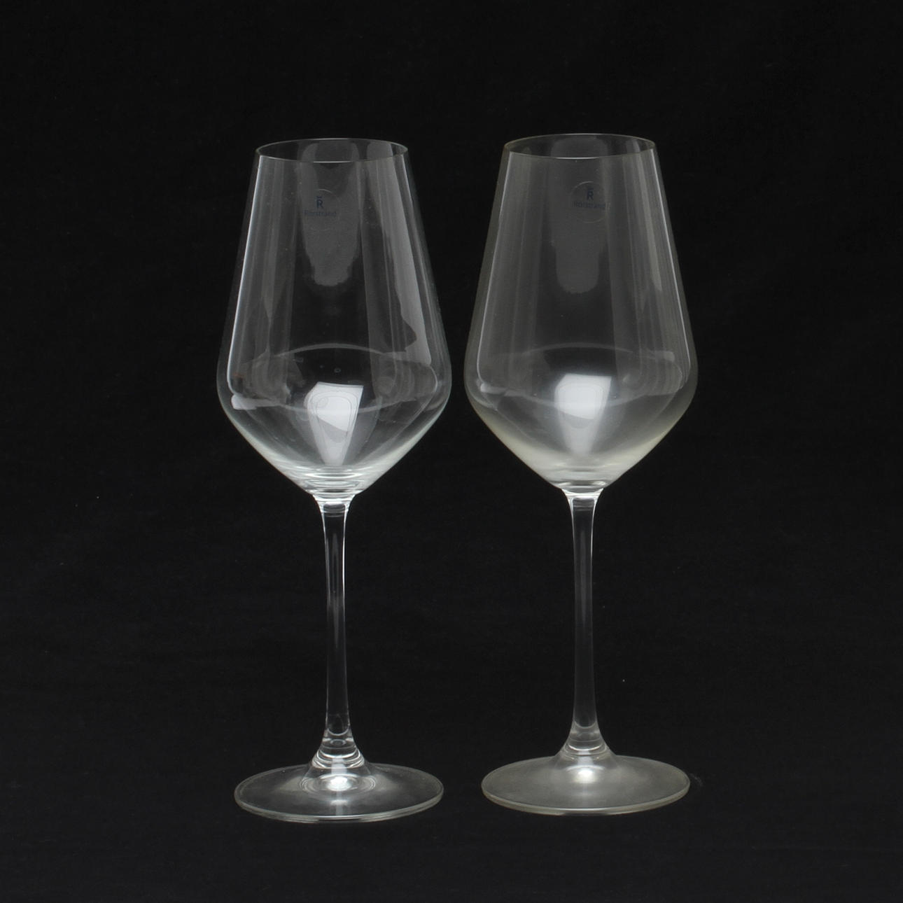 VINGLAS, 6 st, etikettmärkta Rörstrand.