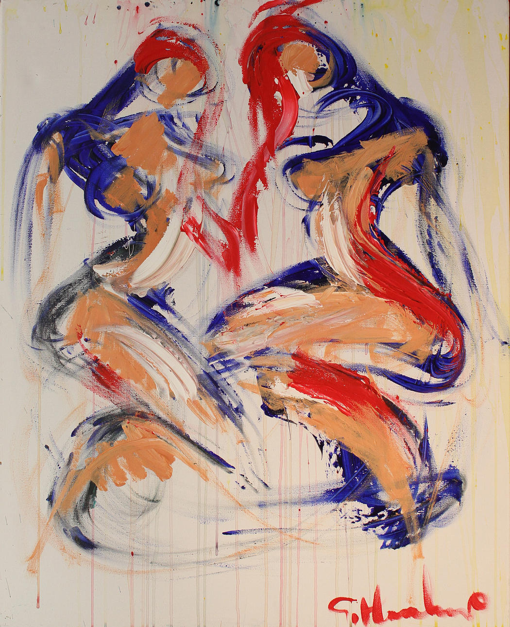 GÖRAN HAUSENKAMP. Modeller. Akryl på duk. Signerad G. Hausenkamp.