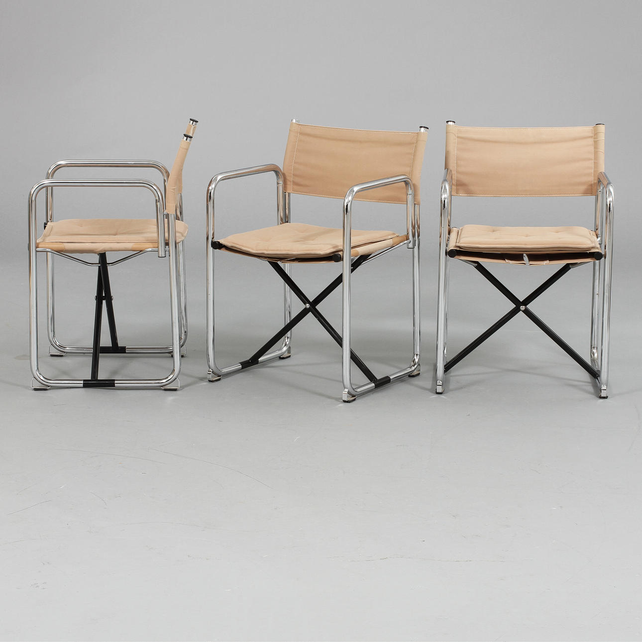 REGISSÖRSSTOLAR, 3 st, "X75-2", Börge Lindau och Bo Lindekrantz, Lammhult.