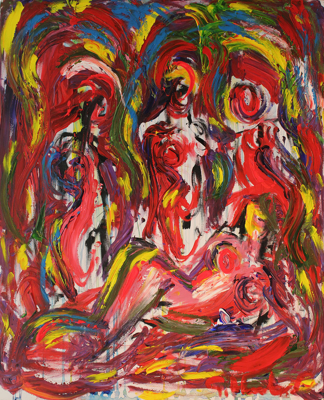 GÖRAN HAUSENKAMP. Modeller. Akryl på duk. Signerad G. Hausenkamp.