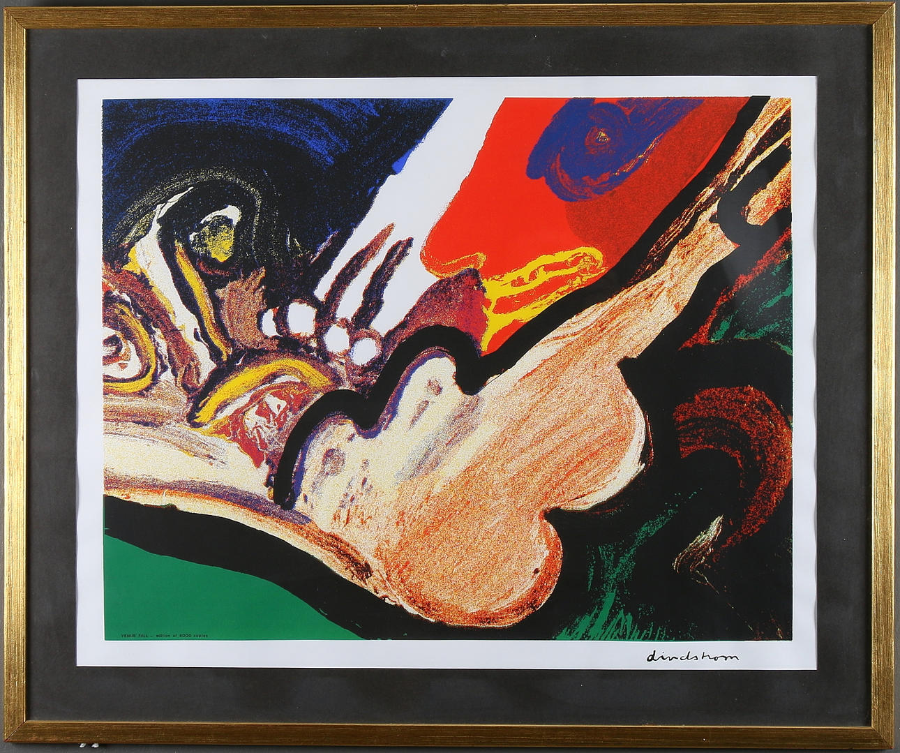 BENGT LINDSTRÖM. Litografi, "Venus Fall", signerad i tryck. edition 6000 ex.