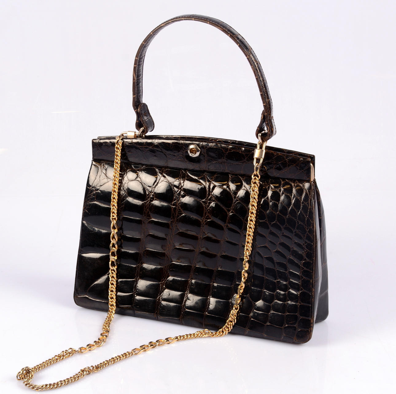 HANDVÄSKA, krokodil.