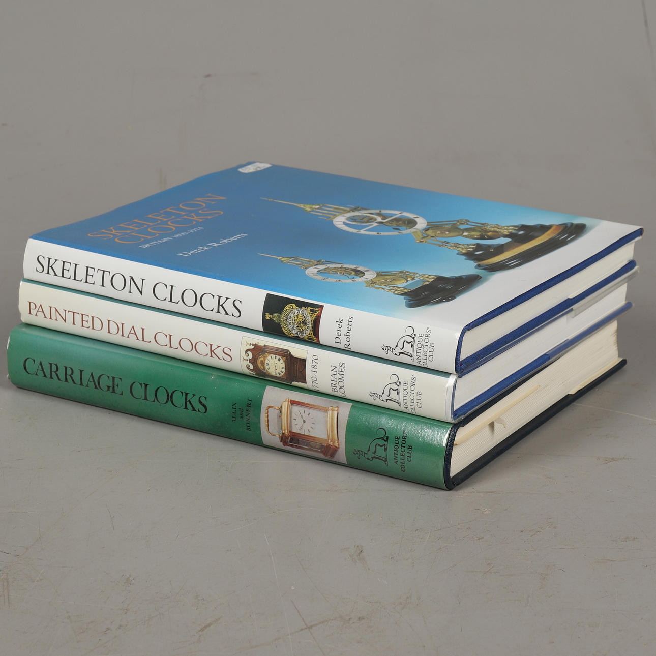 QUANTITY OF BOOKS ON CARRIAGE CLOCKS, SKELETON CLOCKS AND PAINTED DIAL CLOCKS.