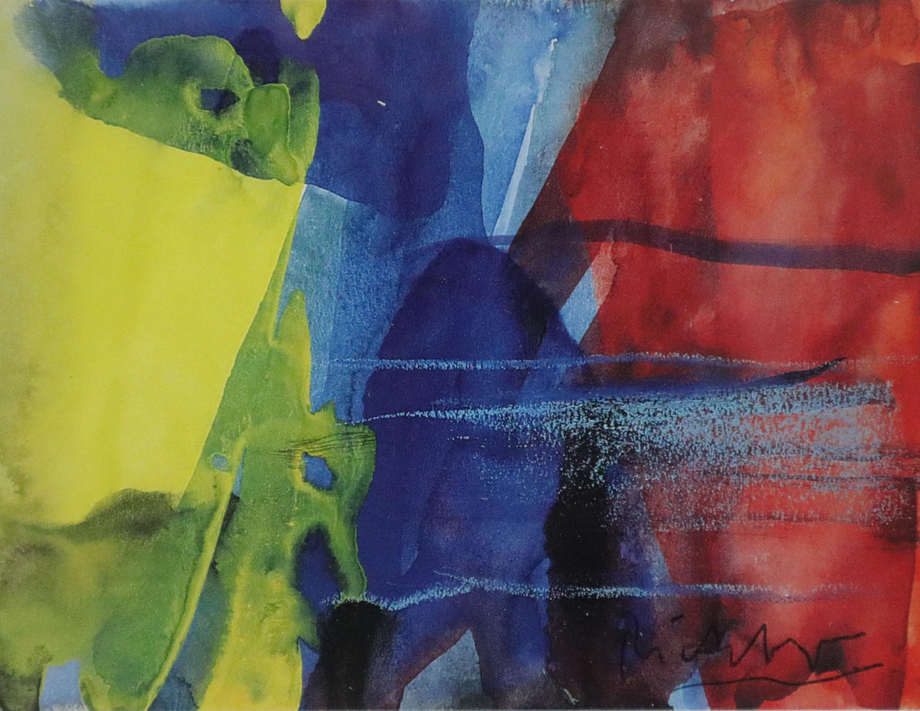 - RICHTER, GERHARD. Autographed art postcard/Multiple.