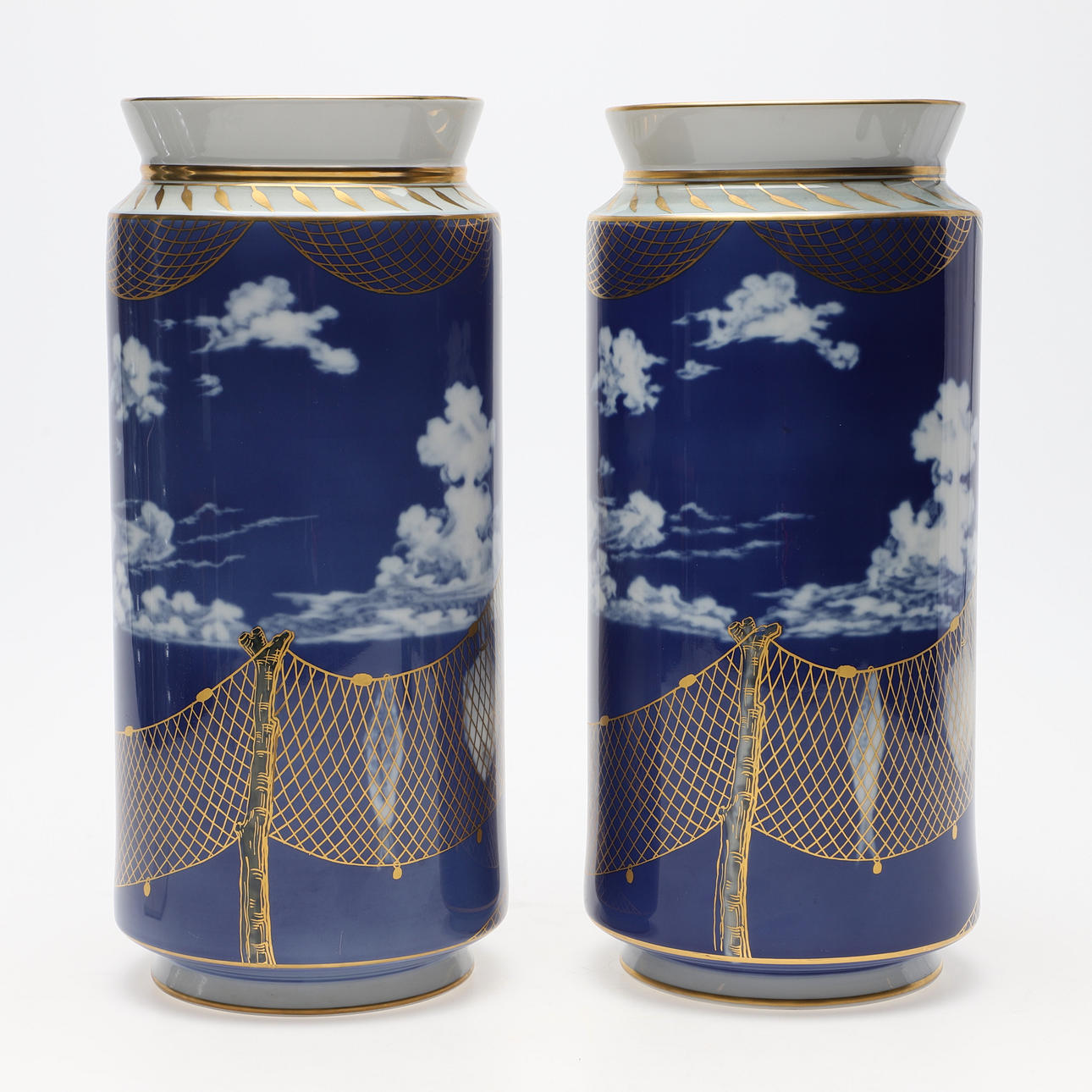 ARNOLD KROG. vases, a pair, Royal Copenhagen, Denmark.