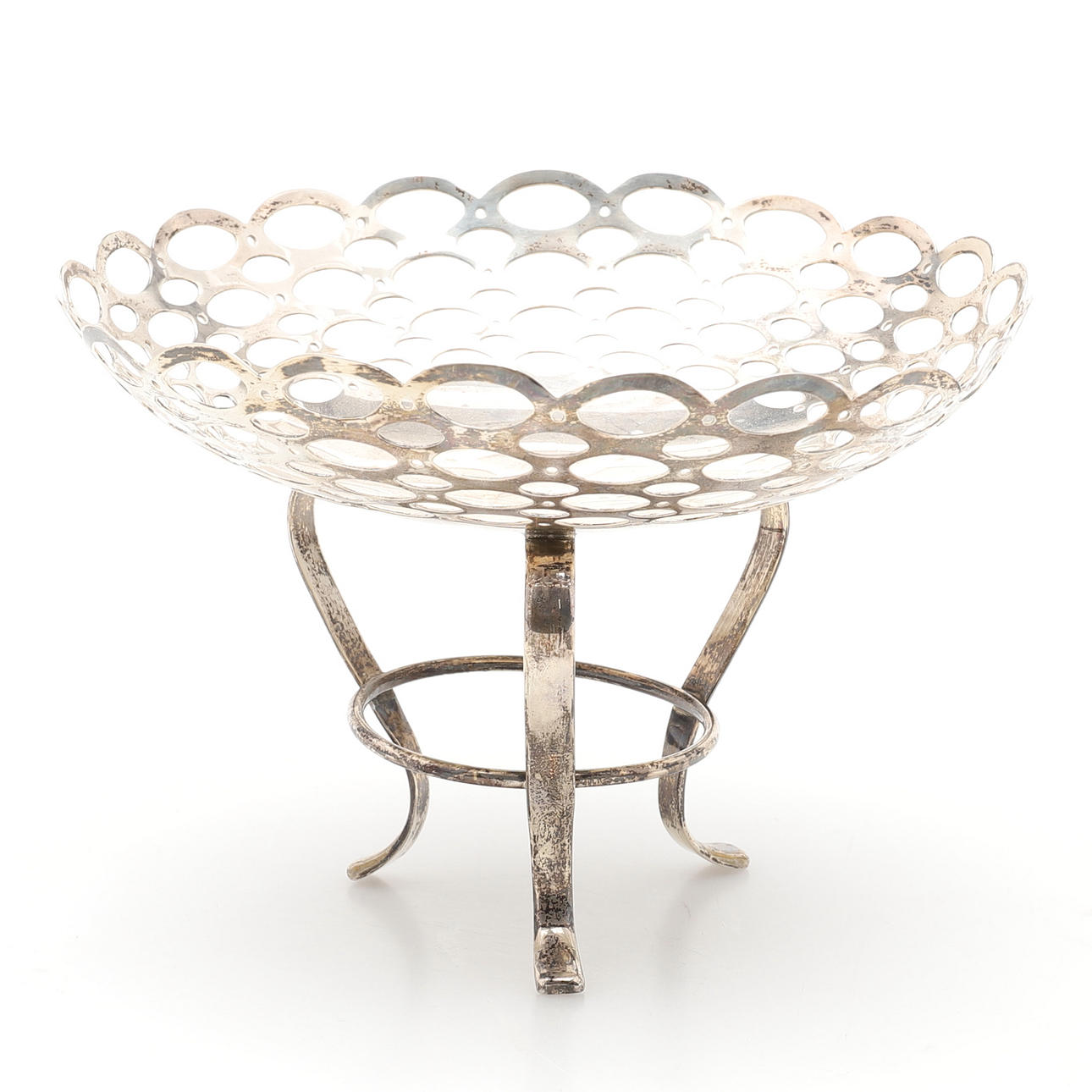 PIEDESTAL, SILVER, EDWARDIANSK.