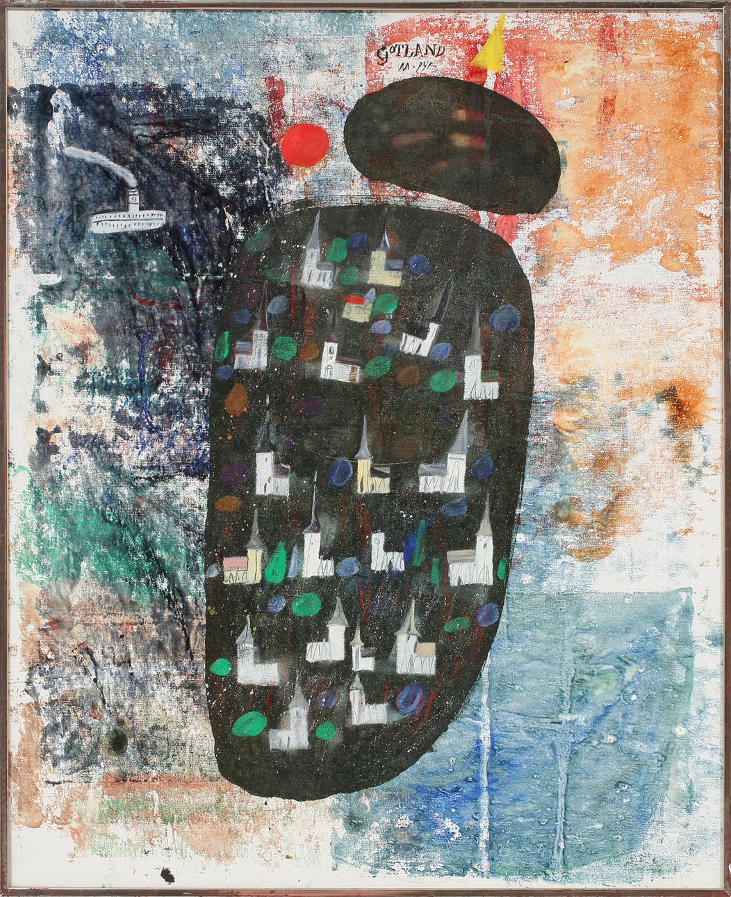 MADELEINE PYK (F.1934). "Gotland". Olja på duk.