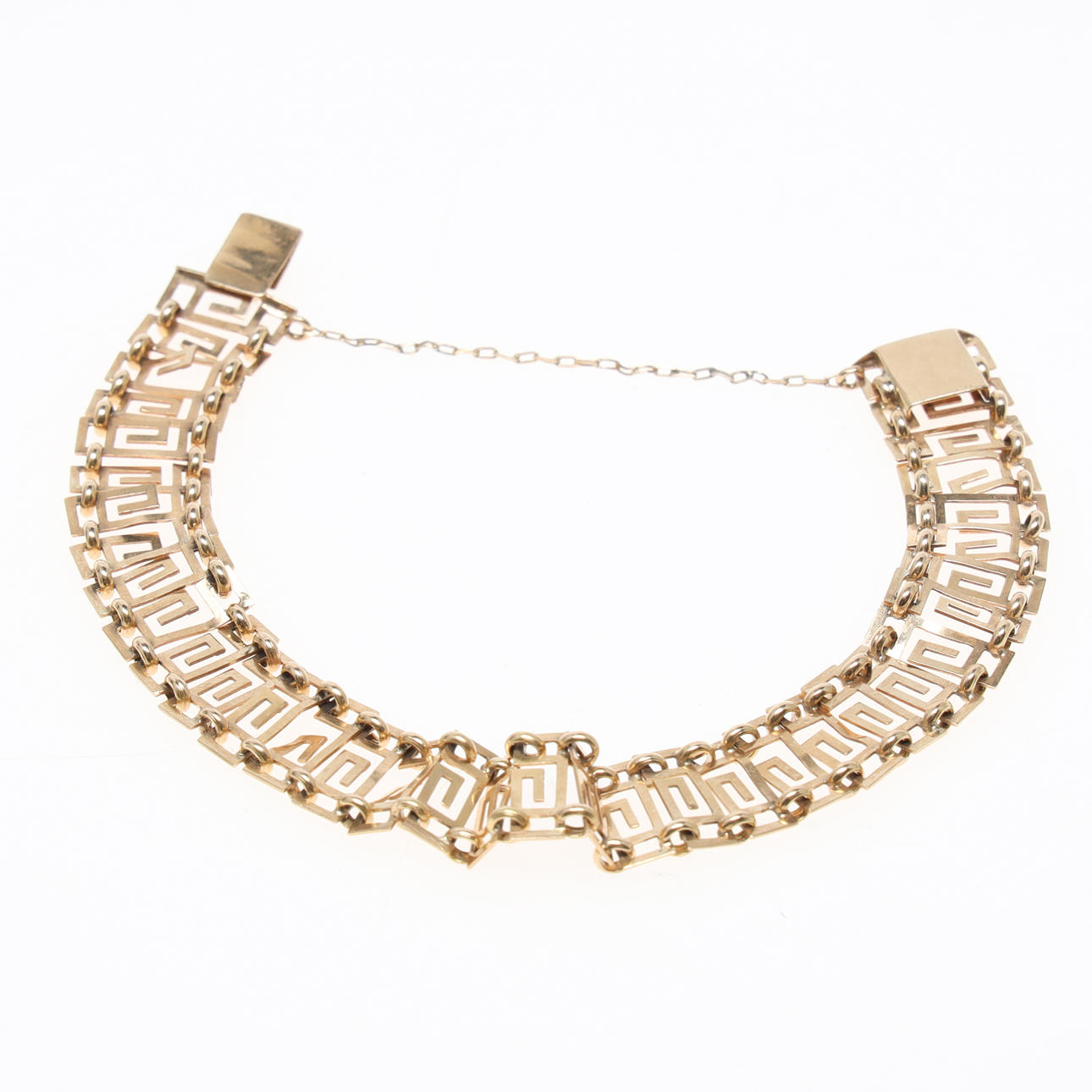 ARMBAND, meanderslinga, 18 K guld.