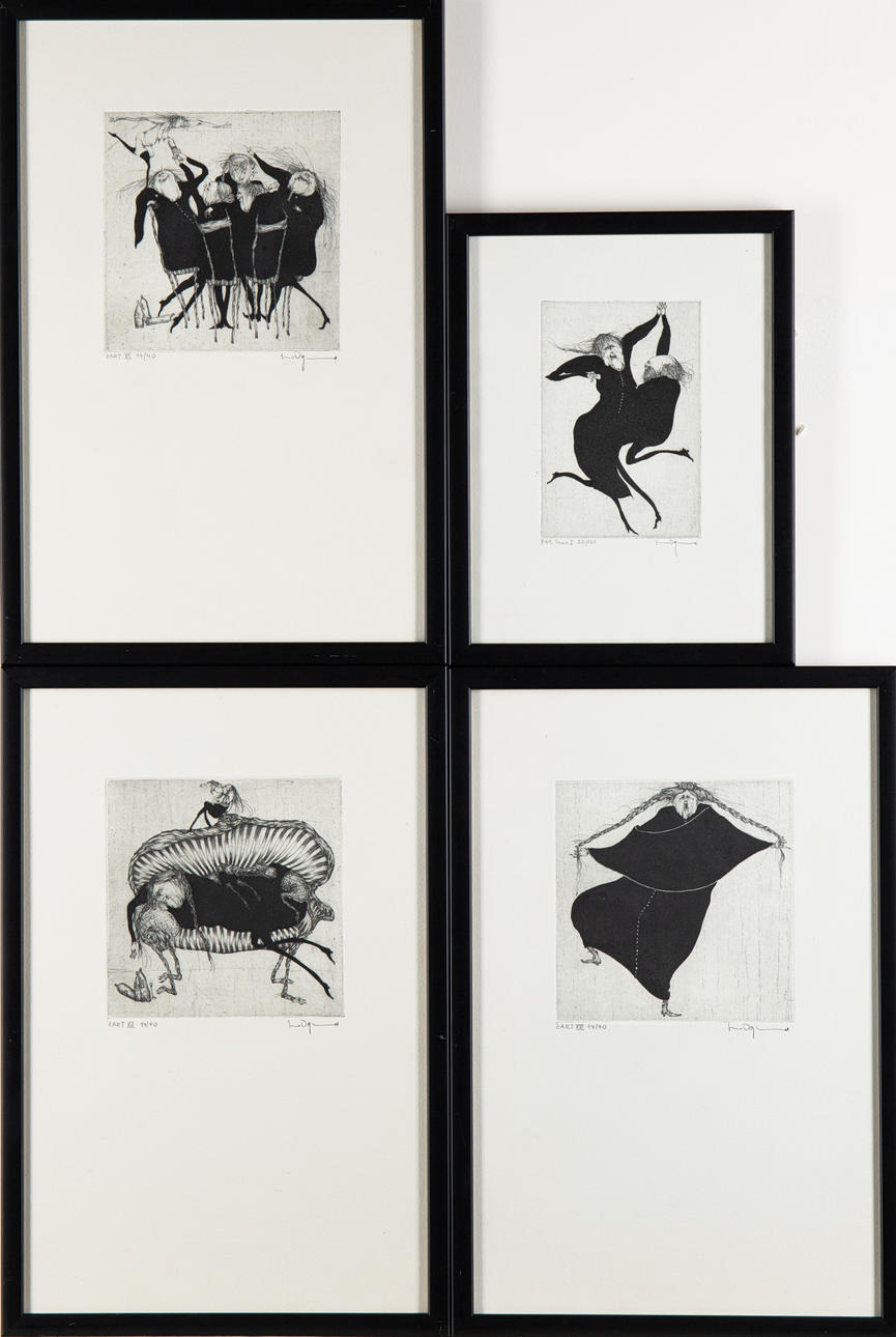 4 værker af Gertrude Degenhardt (40-15).