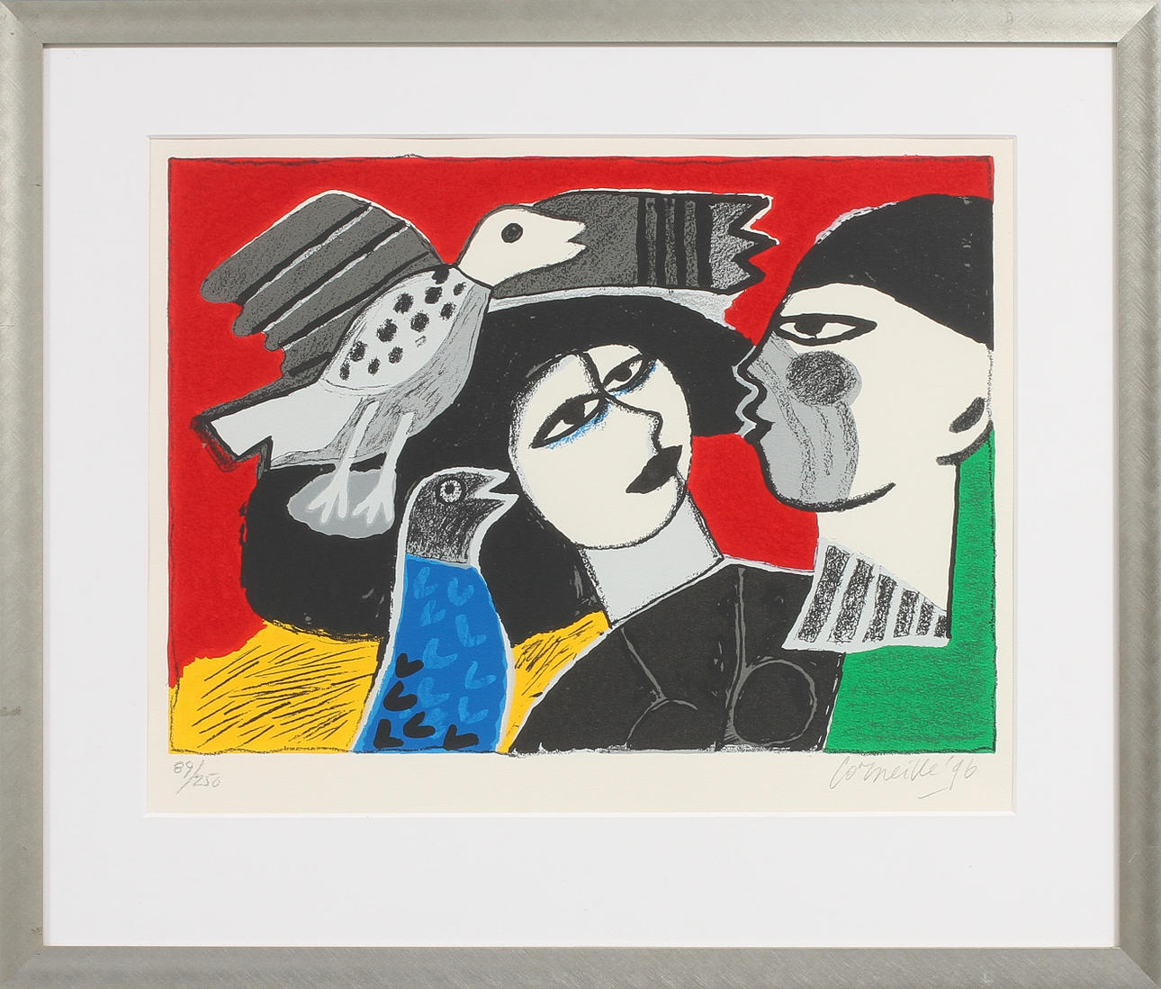 CORNEILLE CORNELIS G VAN BEVERLOO. Figurkomposition, färglitografi, signerad och numrerad 89/250.