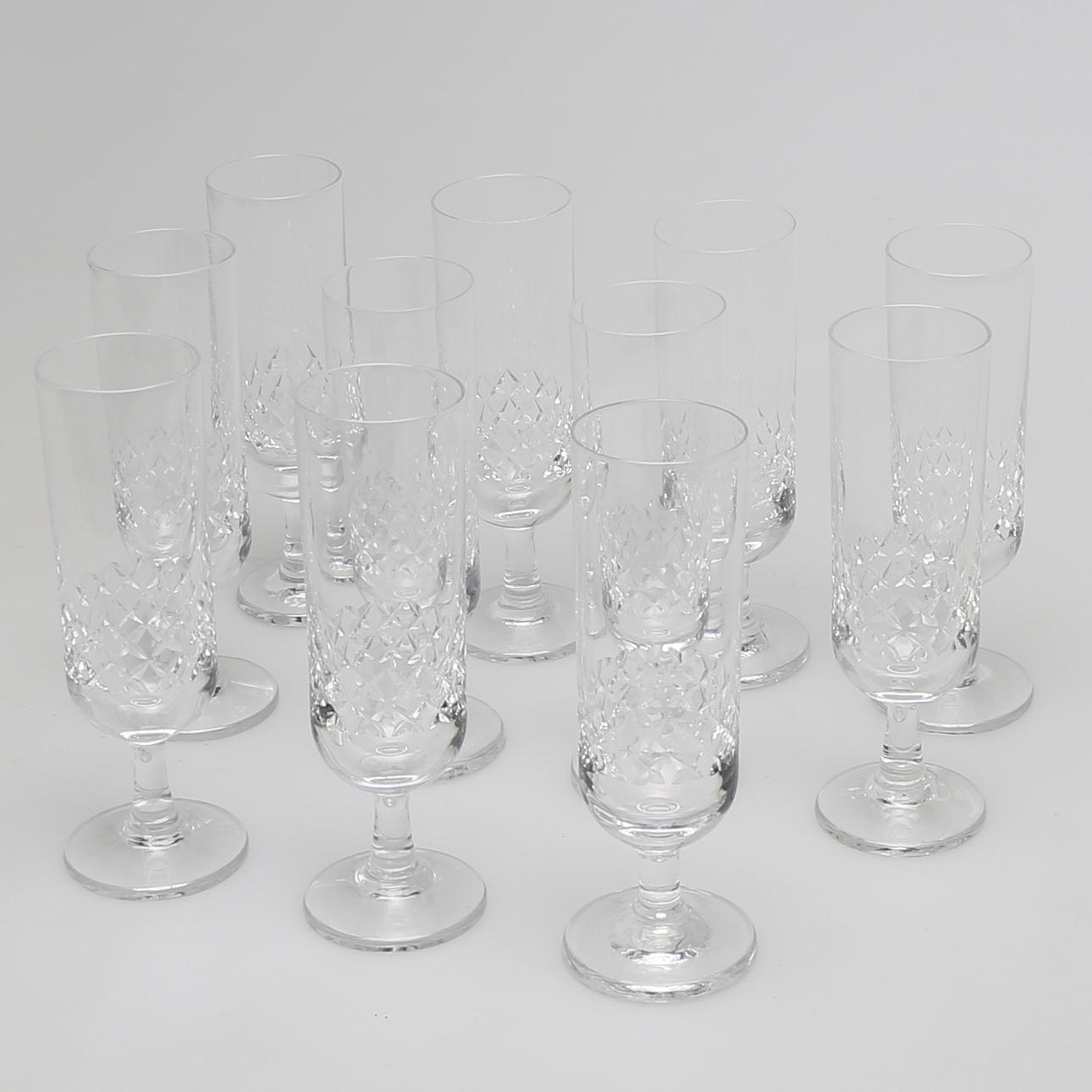 CHAMPAGNEGLAS i kristall, 11 st.