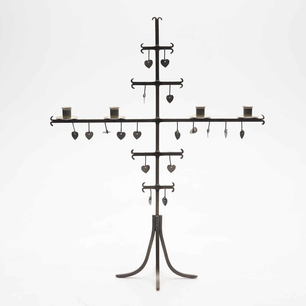 CANDELABER, forged, possibly Gunnar Ander.