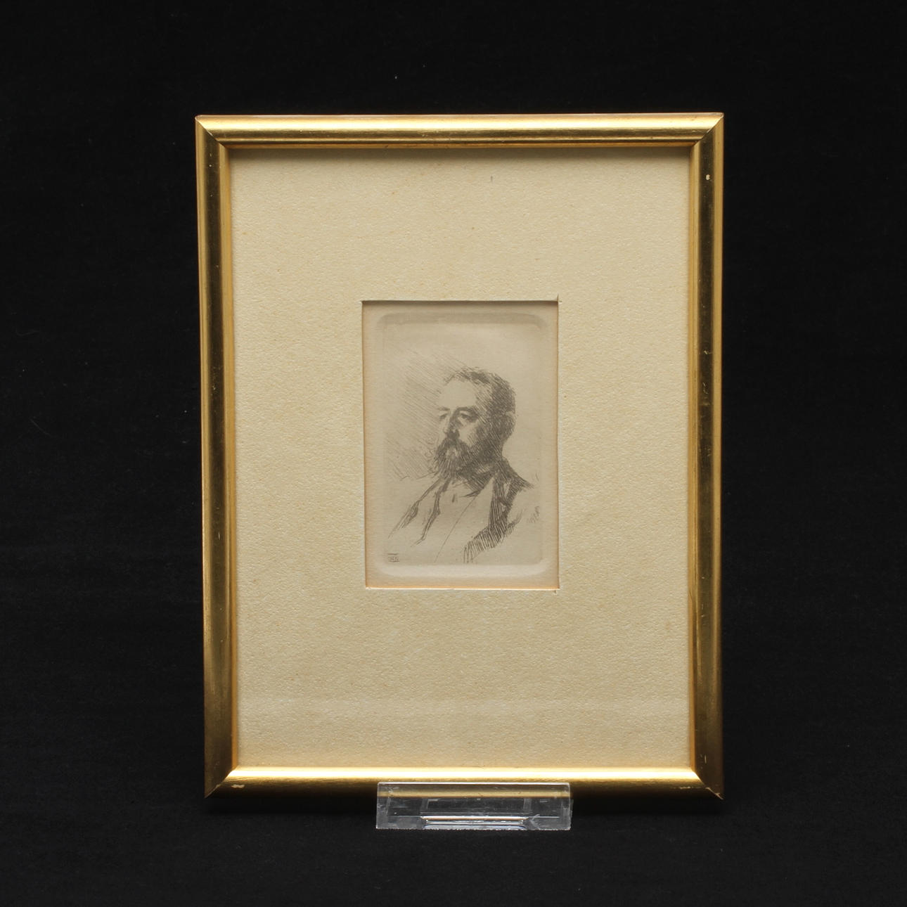 ANDERS ZORN. Carl Snoilsky, etsning, utförd 1888.