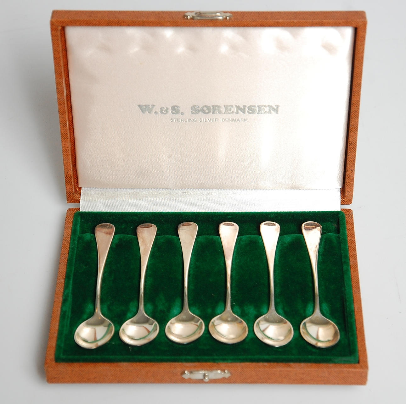 TESKEDAR, 6 st silver, " Patricia " W & S Sörensen, Danmark.