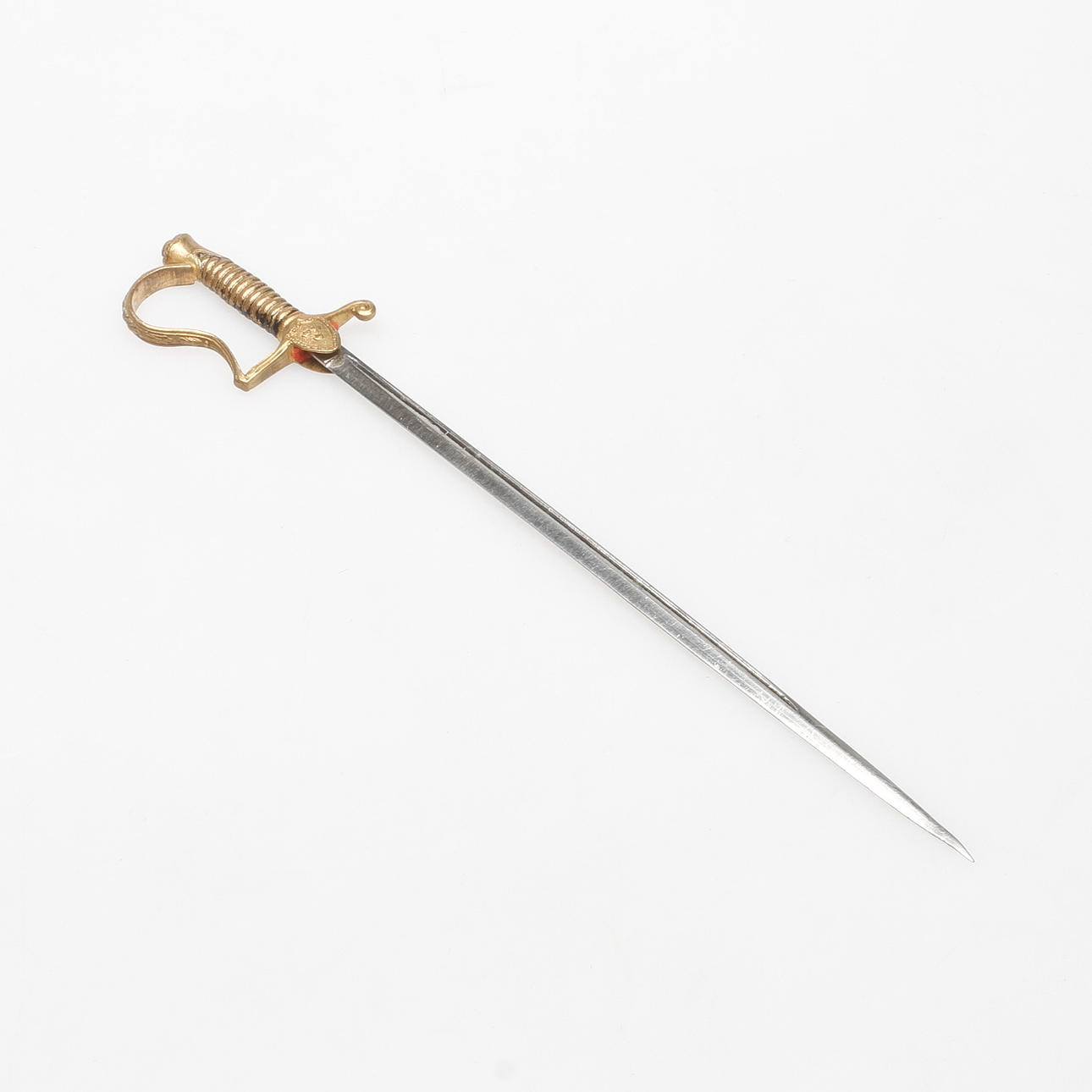 BREVKNIV, miniatyr, form av artilleriofficersabel modell 1889.