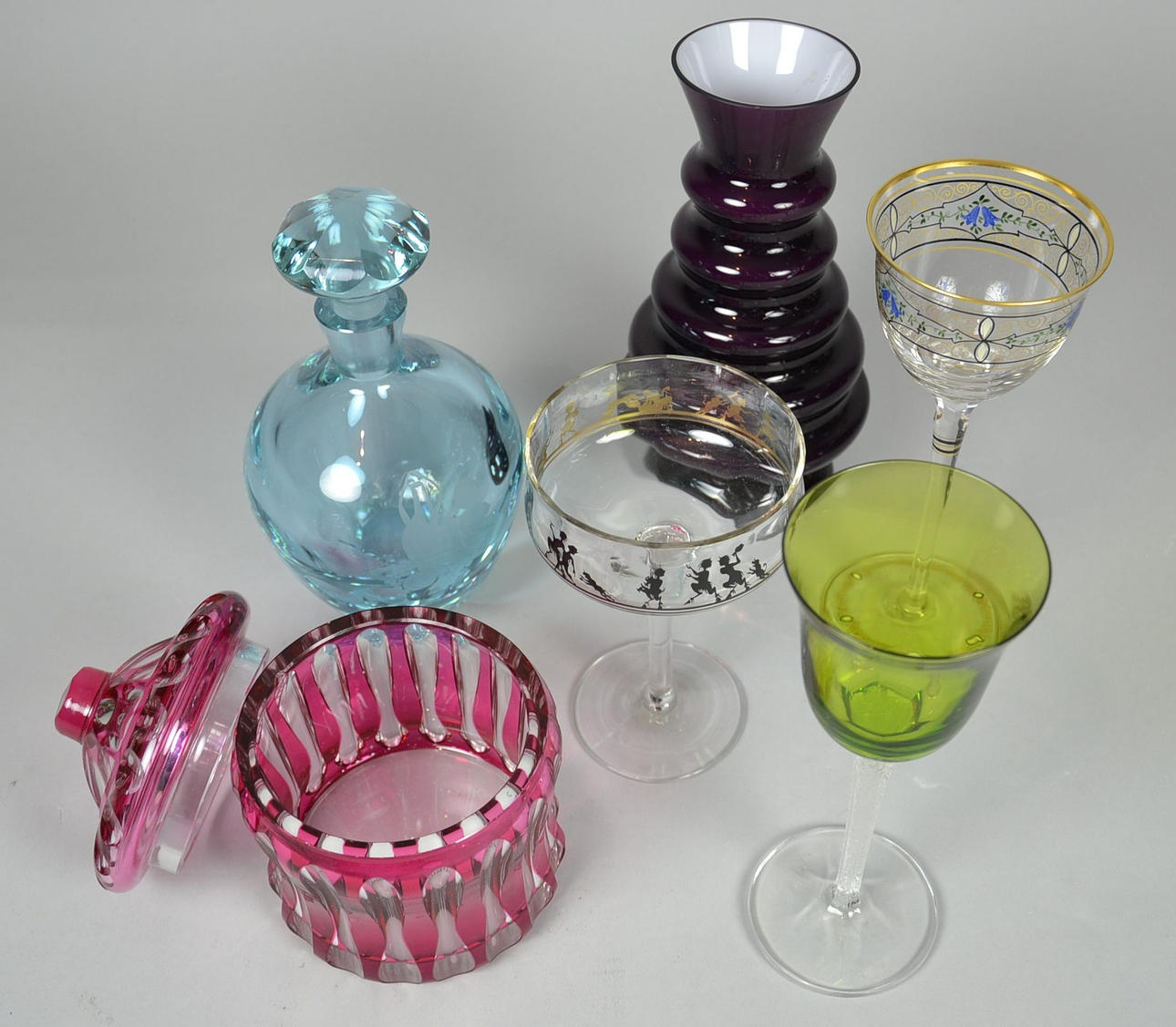 BUNDLE MASSA glas Steinschönau, Lalique och andra.