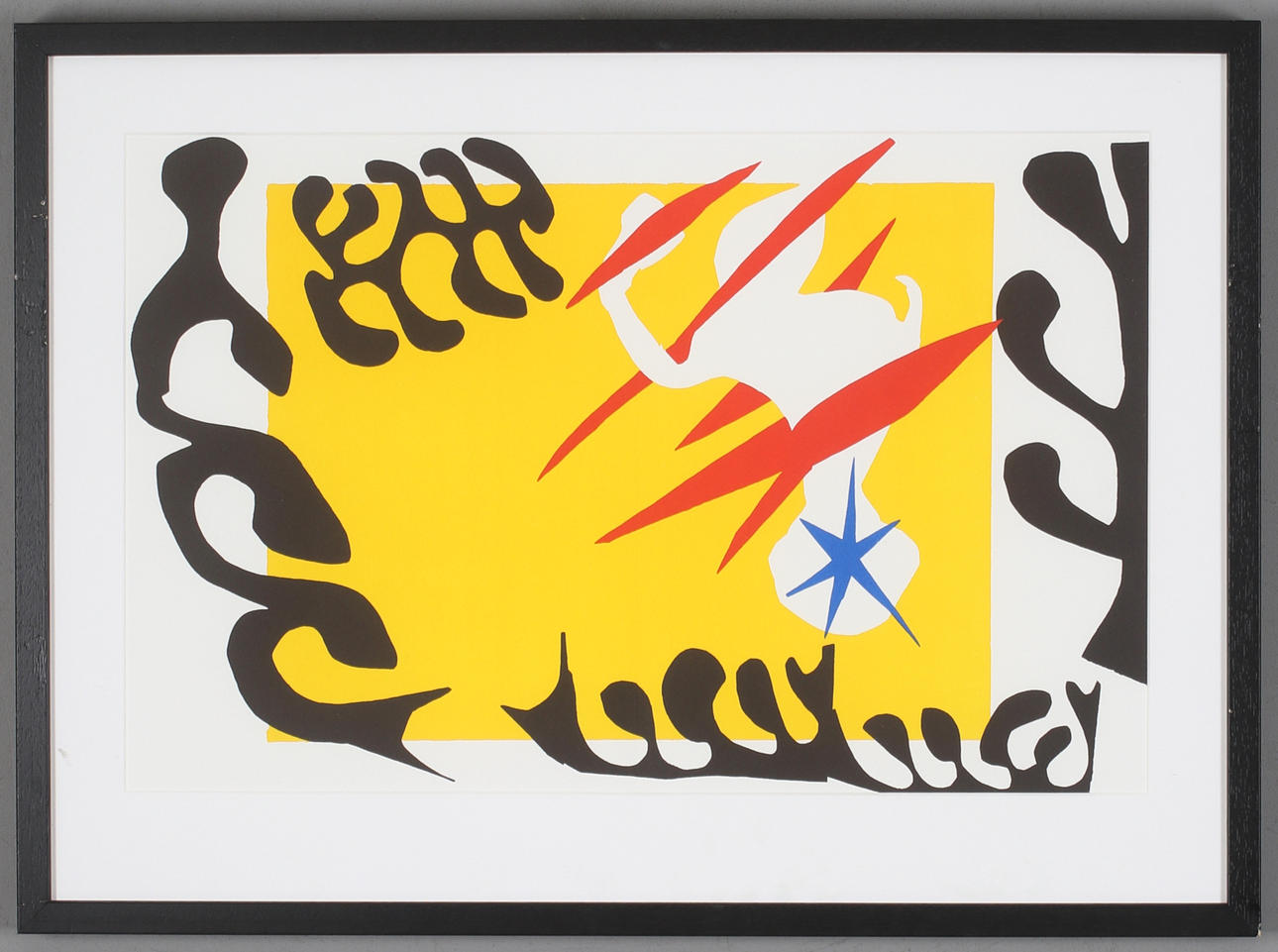 HENRI MATISSE. EFTER. Komposition, farveark fra mappen JAZZ.