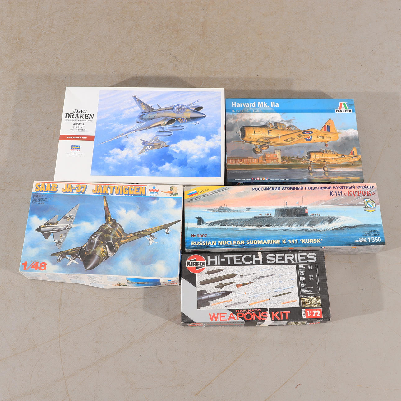 BYGGMODELLER, 5 stycken.