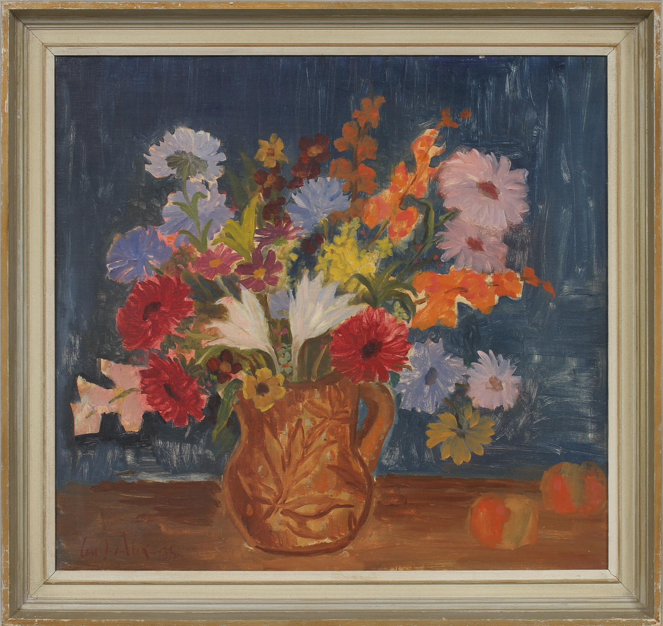 CARL JOSEF ALEXANDERSSON. "Blommor", olja på duk, signerad och daterad -34.