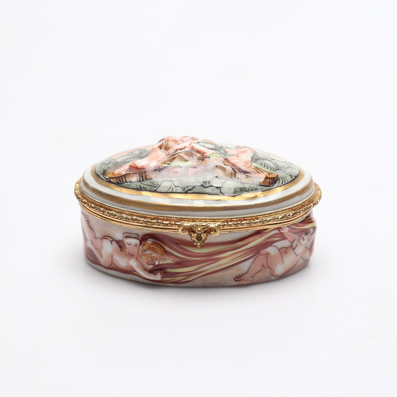 LÅGÆSKE, porcelæn, med napolitanske stempler.