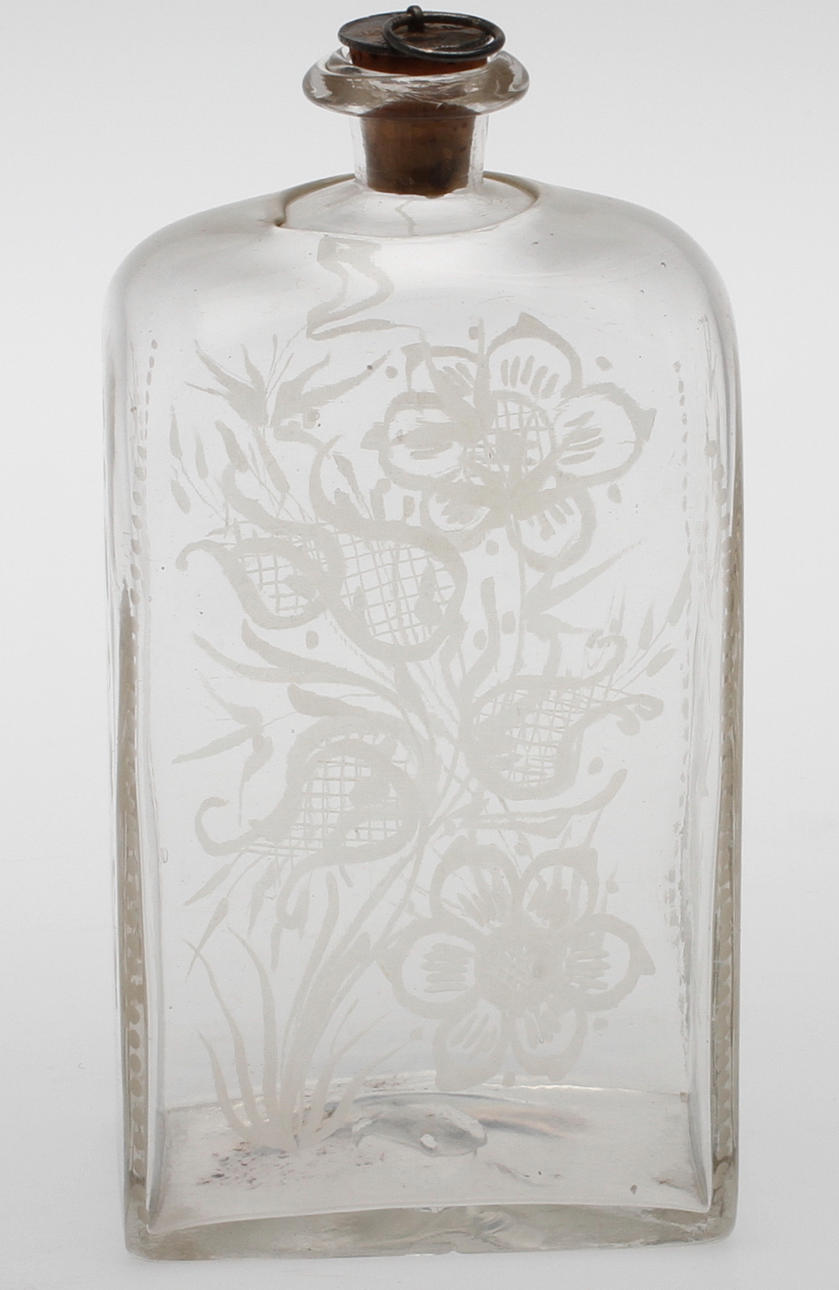 FLASKA, sannolikt Cedersbergs glasbruk, 1800-tal.