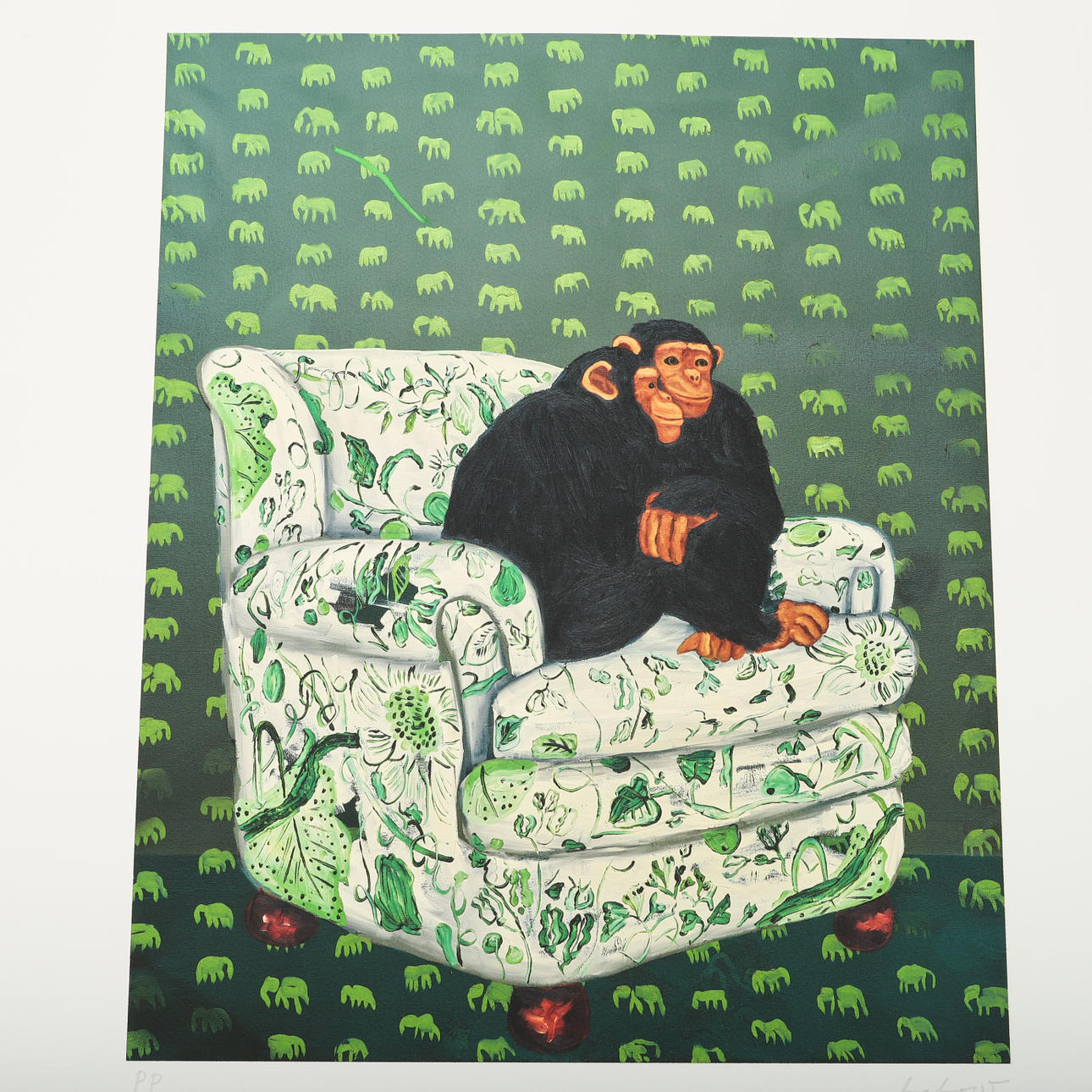 BOBO WALLMANSSON. Color etching, signed Bobbo W.