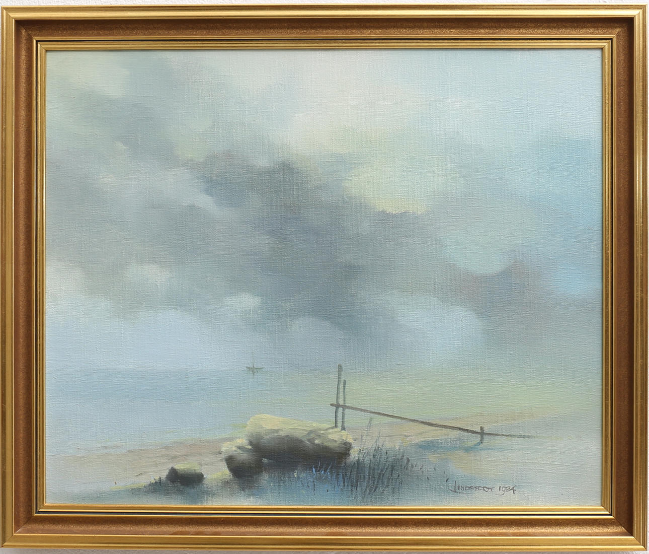 ROLF LINDSTEDT. "Bleke", olja på duk, signerad och daterad 1984.