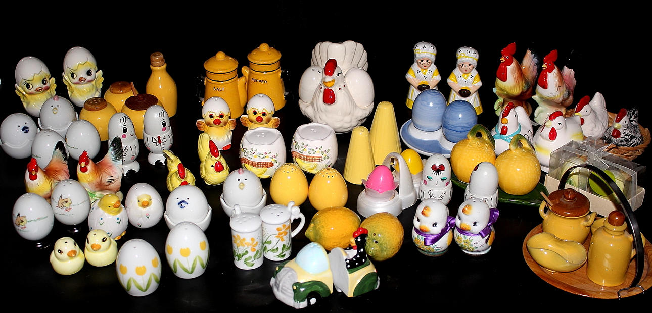 SALT/PEPPARKAR, porslin, 32 par, påsk.