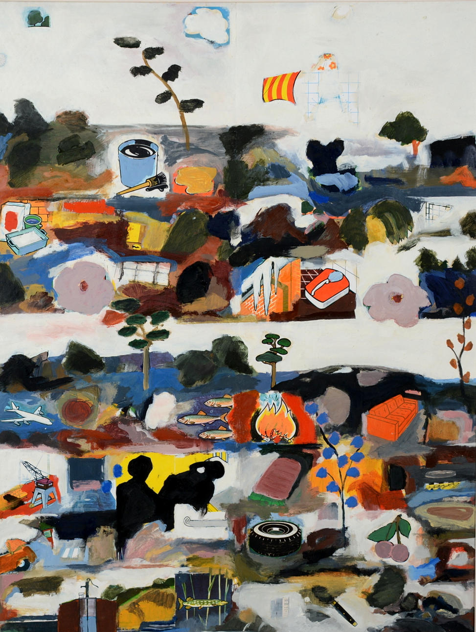 THOMAS WAHLSTRÖM. Blandteknik med collage.