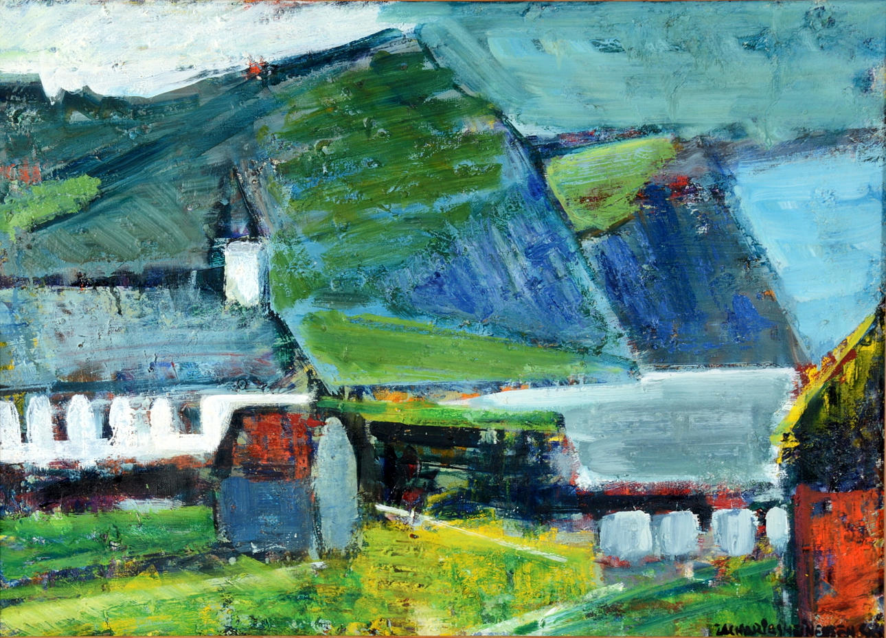 ZACHARIAS HEINESEN. Olja på duk.