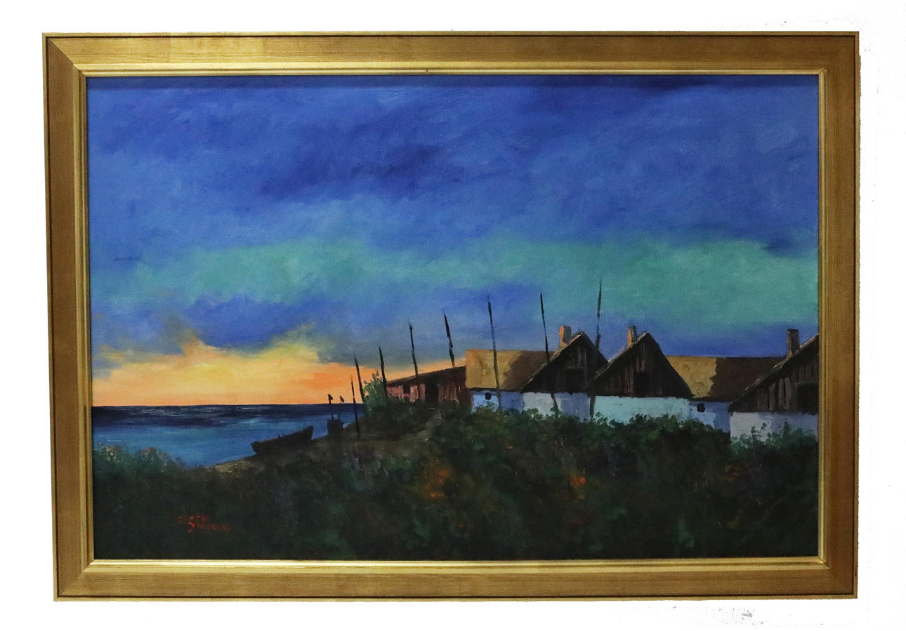 GUSTAV STENBERG. Oil on canvas, "Österlen", Skåne, signed.