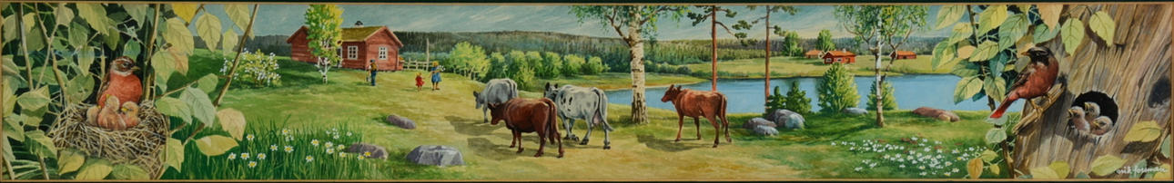 ERIK FORSMAN. Akvarell.