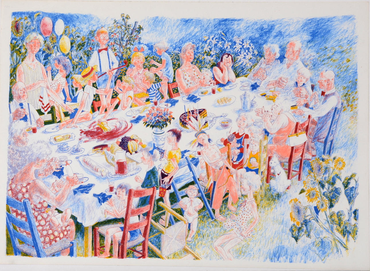 ERIK HAAMER. Färglitografi.