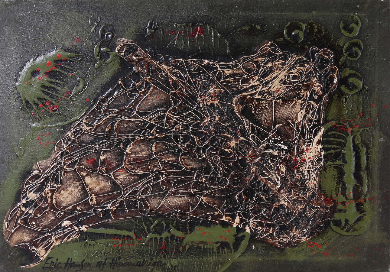 ERIC HANSEN AF HIMMELRIGE. "Fiskarens dröm", olja på duk, signerad.