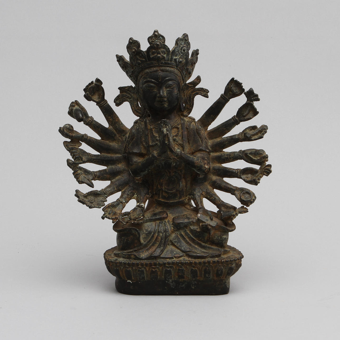FIGURIN, bodhisattva, brons, 1700-tal. Tibet.