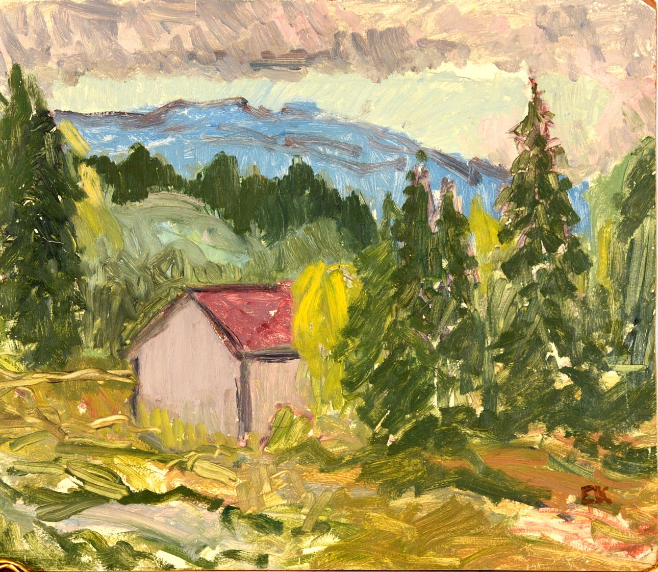 ERIK KYLBERG. TILLSKRIVEN. Olja på pannå.