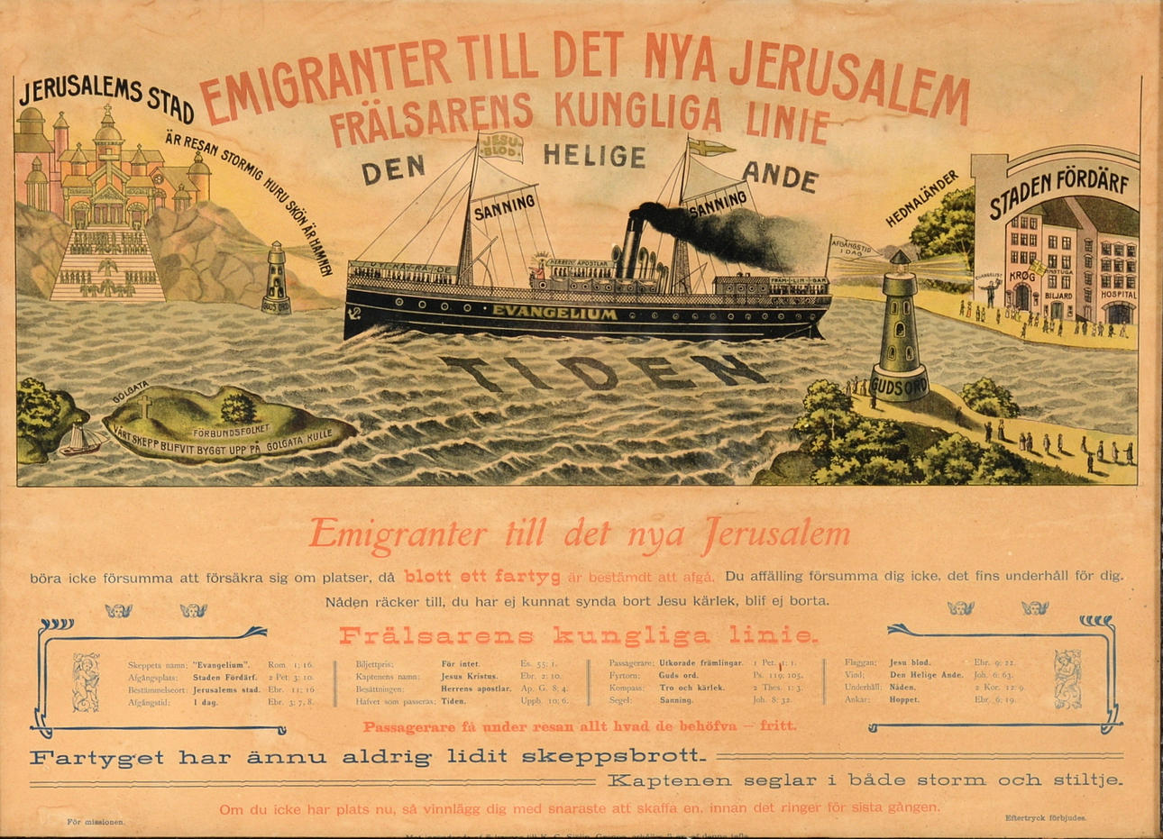 OKÄND KONSTNÄR. Färglitografi.