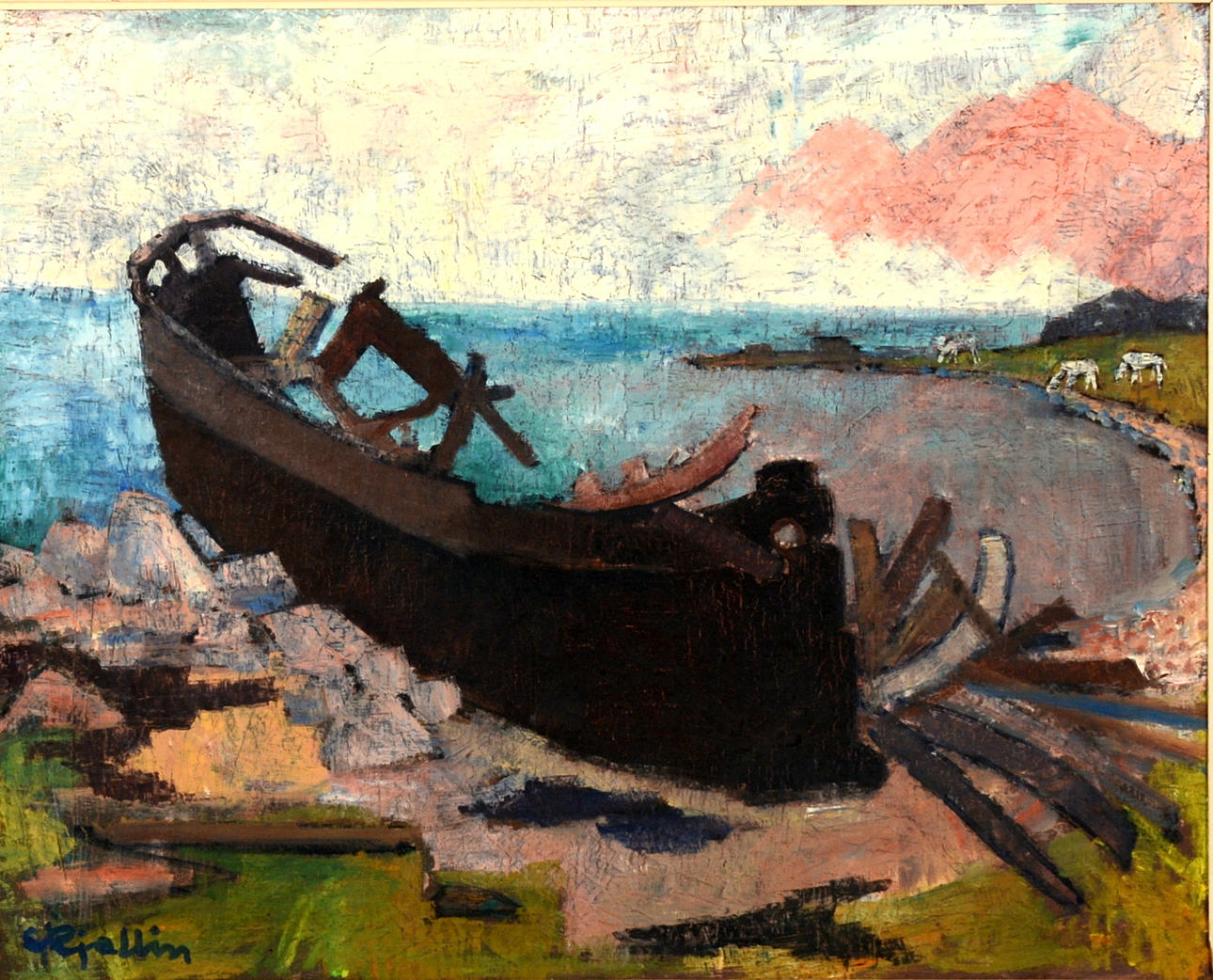 STIG KJELLIN. Olja på duk.