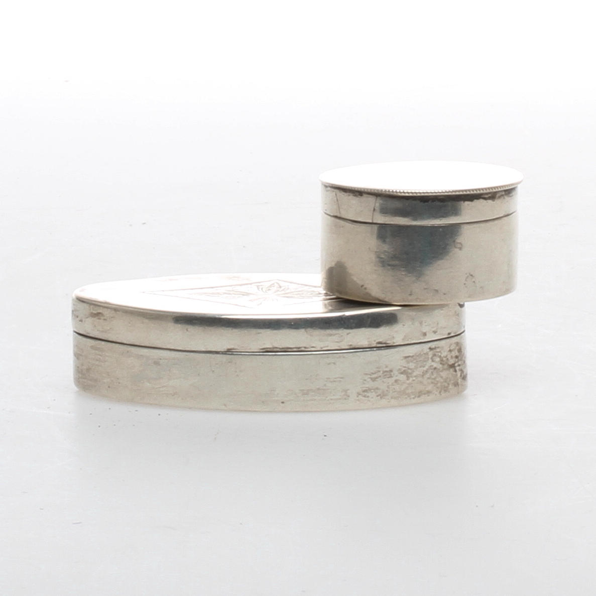 DOSOR, 2 st, silver bla Petter Eneroth, Stockholm, 1805.